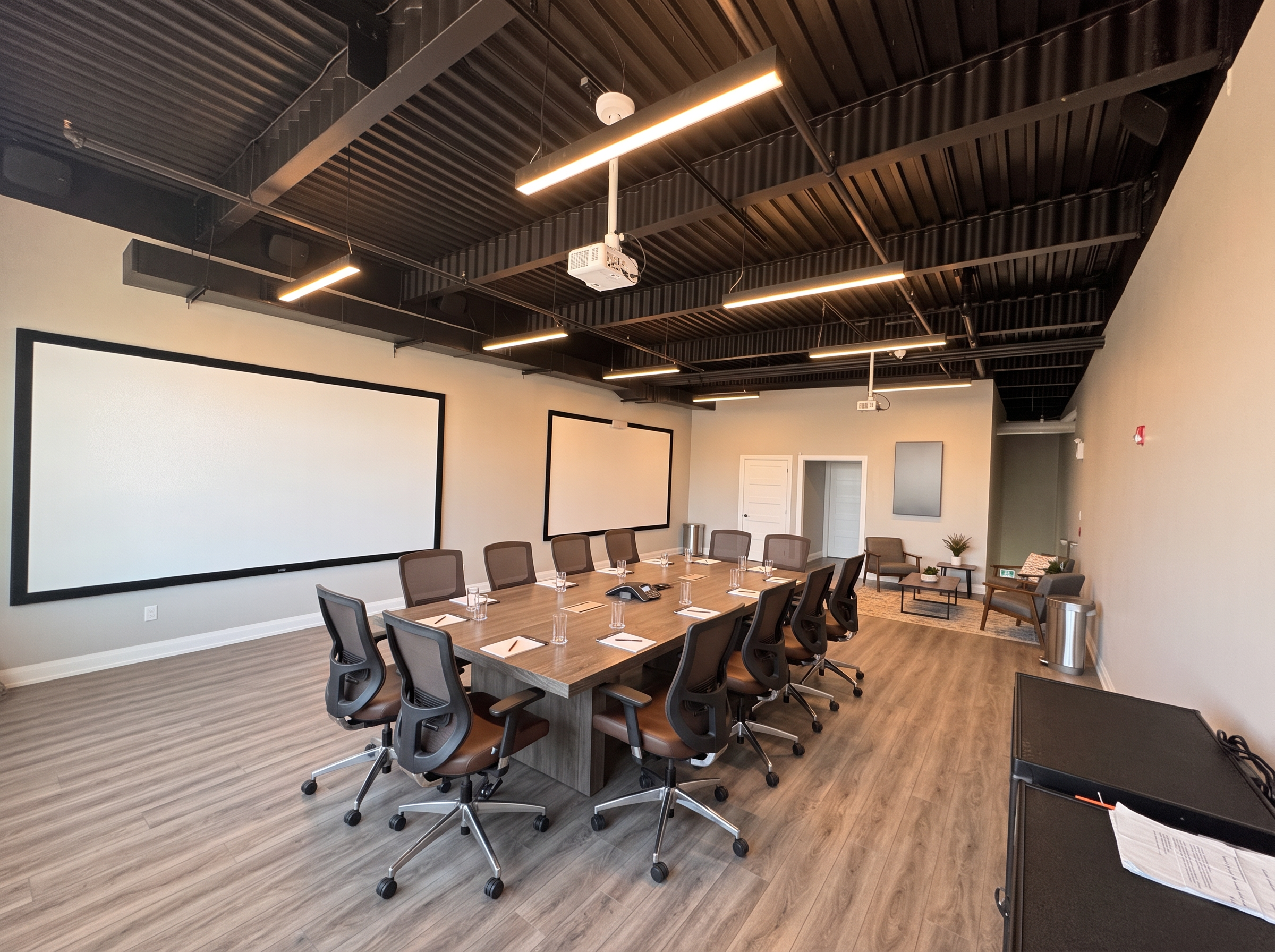 KhayrHubb boardroom set for a business meeting